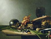 HONDECOETER, Gillis Claesz. d Stilleben mit Glaskugel oil painting